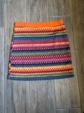 SHEIN Multicolor Striped Knit Mini Skirt